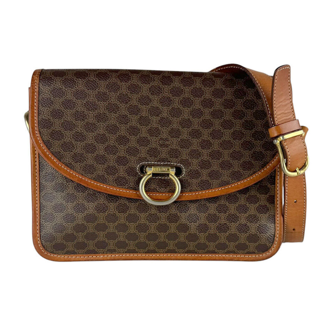 Celine shoulder bag Macadam canvas brown